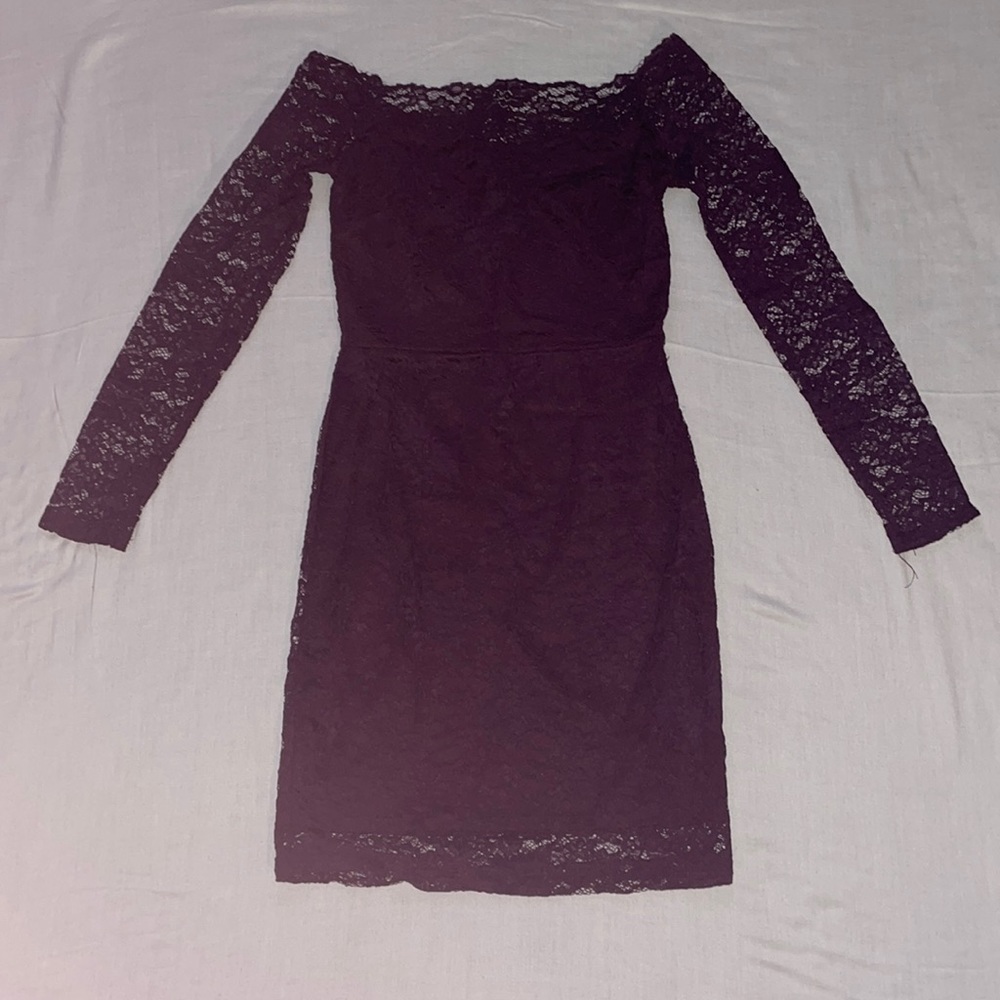 purple lace dress